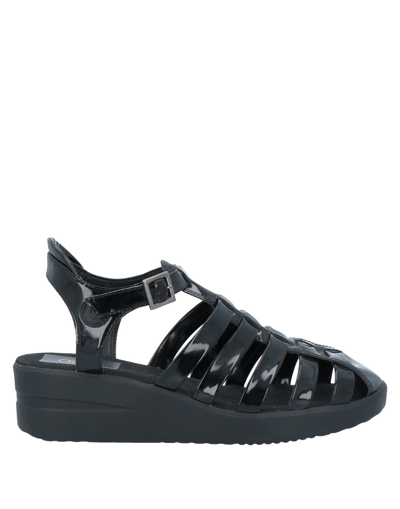 Shop Agile By Rucoline Woman Sandals Black Size 11 Textile Fibers