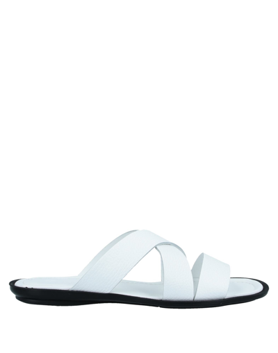 Shop Doucal's Man Sandals White Size 9 Soft Leather