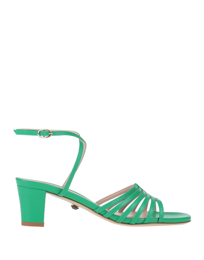 Shop Ilio Smeraldo Woman Sandals Green Size 9 Soft Leather