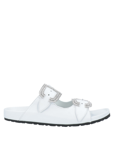 Shop By A. Woman Sandals White Size 8 Soft Leather