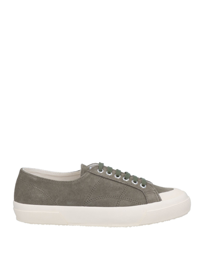 Shop Superga Man Sneakers Military Green Size 8 Soft Leather