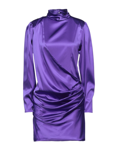 Shop Solotre Short Dresses In Purple