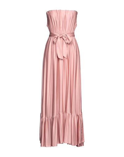 Shop Solotre Long Dresses In Pink