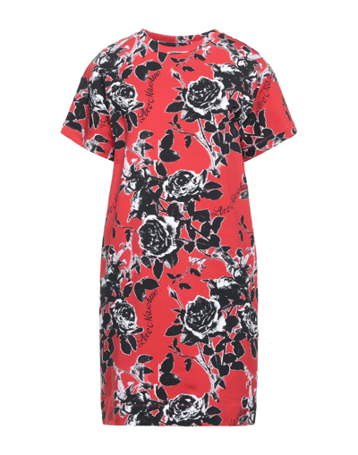 Shop Love Moschino Woman Mini Dress Red Size 6 Cotton, Elastane