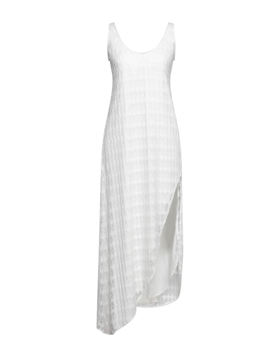 Shop Messagerie Woman Mini Dress White Size 10 Nylon, Elastane