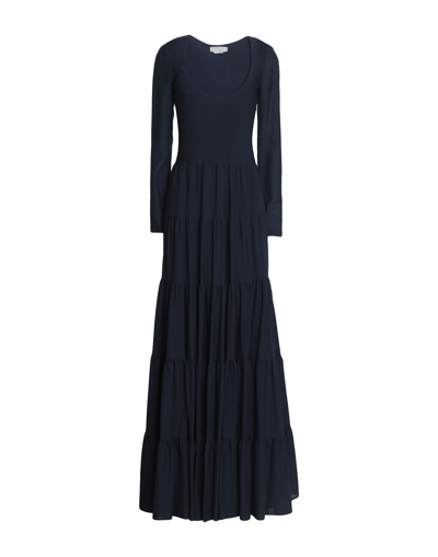 Shop Gabriela Hearst Long Dresses In Dark Blue