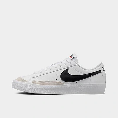 Shop Nike Big Kids' Blazer Low '77 Casual Shoes In White/washed Teal/black/white