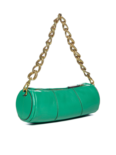 Shop Manu Atelier Mini Cylinder Chained Shoulder Bag In Verde