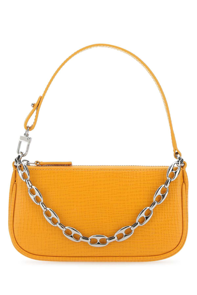 Shop By Far Rachel Chained Mini Shoulder Bag In Orange