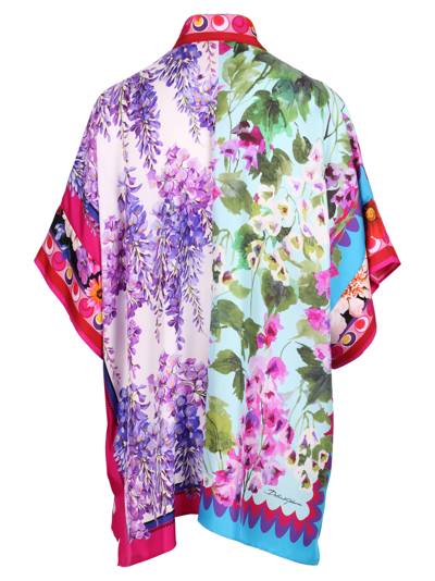 Shop Dolce & Gabbana Floral-print Silk Shirt In Multicolor