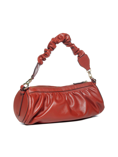 Shop Manu Atelier Cylinder Chained Shoulder Bag In Cuoio