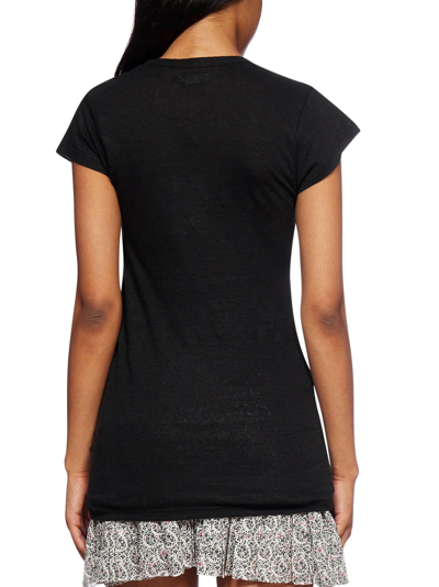 Shop Isabel Marant Étoile Scoop Neck T-shirt In Black