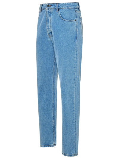 Shop Ami Alexandre Mattiussi Straight Leg Jeans In Light Blue