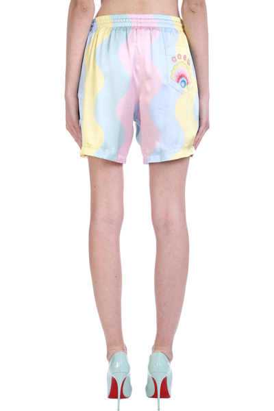 Shop Casablanca Shorts In Multicolor Silk