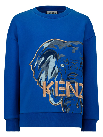 Shop Kenzo Sweatshirt For Boys In Blue