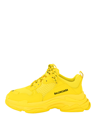 Shop Balenciaga Kids Sneakers In Yellow