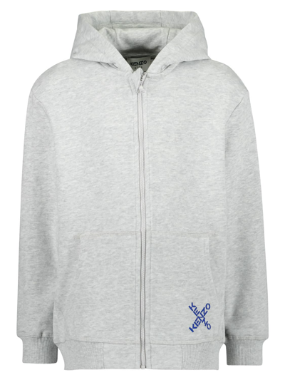 Shop Kenzo Sweat Jacket For Boys In Grey