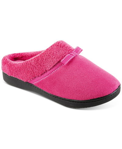 Shop Isotoner Signature Women's Micro Terry Milly Hoodback Slipper In Strawberry