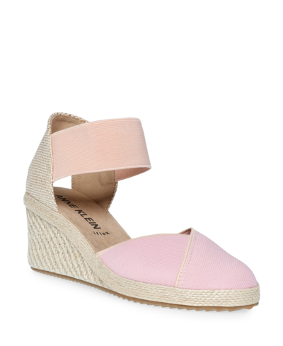 Shop Anne Klein Women's Zoey Espadrille Wedge Sandals In Blush
