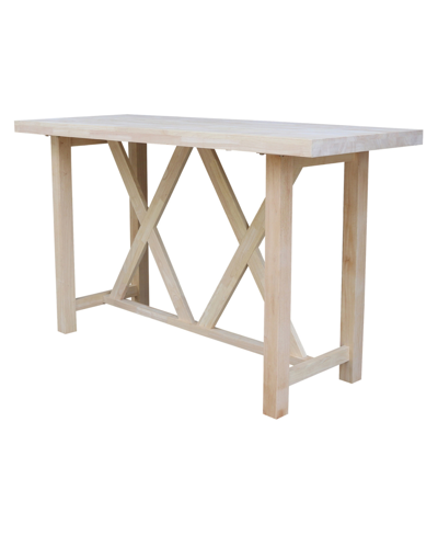 Shop International Concepts Bar Height Table In Unfinished
