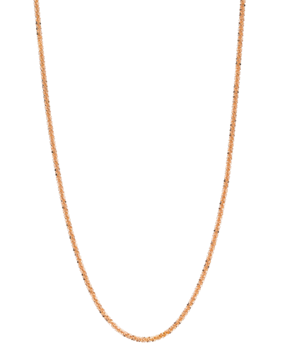 Shop Macy's Sparkle Chain Necklace 20" (1-1/2mm) In 14k Rose Gold