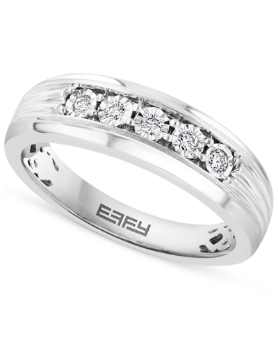 Effy Collection Effy Men's Diamond Ring (1/6 Ct. T.w.) In Sterling Silver (also Available 14k Gold-plated Sterling S In Sterling Silver