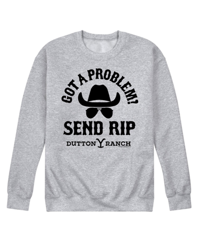 Shop Airwaves Men's Yellowstone Send Rip Fleece Sweatshirt In Gray