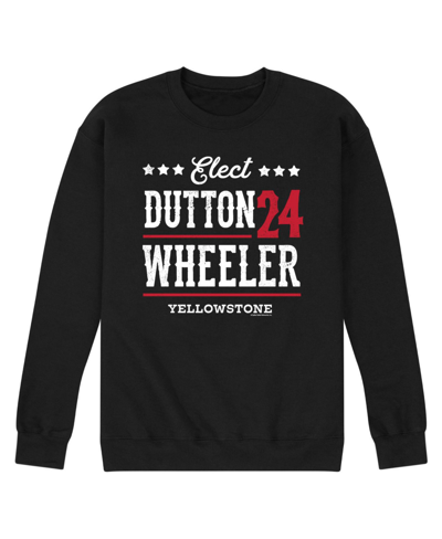 Shop Airwaves Men's Yellowstone Elect Dutton Fleece Sweatshirt In Black