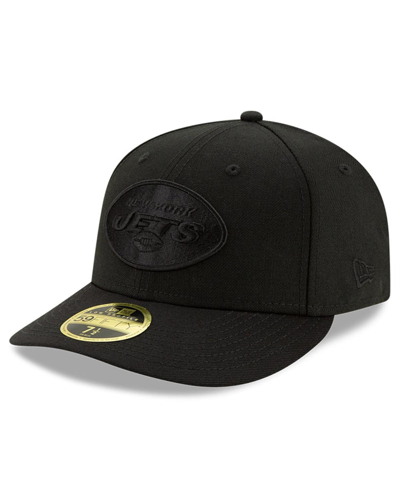 Shop New Era Men's Black New York Jets Team Logo Low Profile 59fifty Fitted Hat