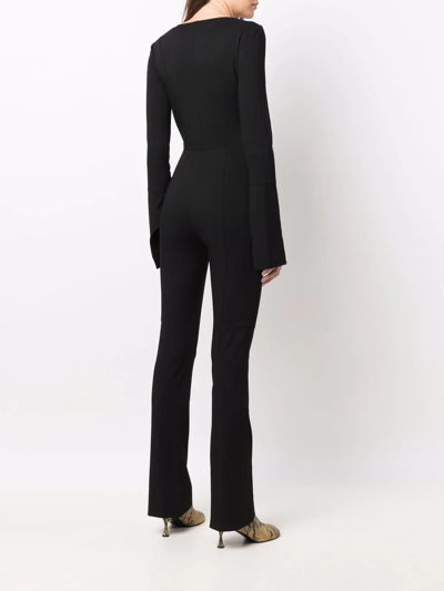 Acne Studios Long-sleeve Twill Jumpsuit In Schwarz