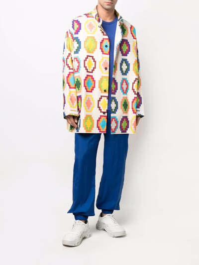 Marcelo Burlon County Of Milan All-over Cross Oversized Shirt In White