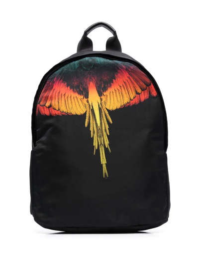 Shop Marcelo Burlon County Of Milan Wings-print Backpack In Black