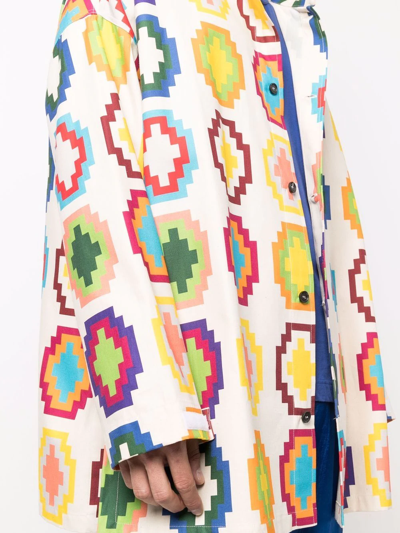 Marcelo Burlon County Of Milan All-over Cross Oversized Shirt In White