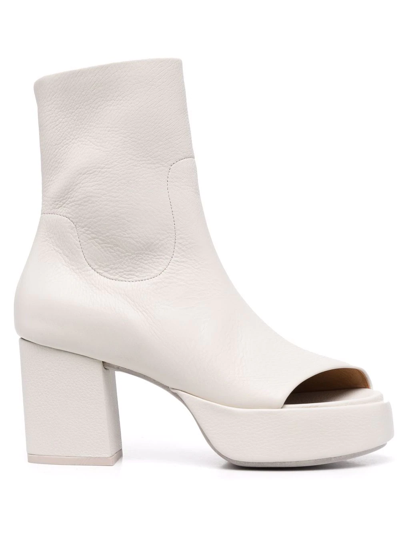 Shop Marsèll Open Toe 95mm Ankle Boots In Neutrals