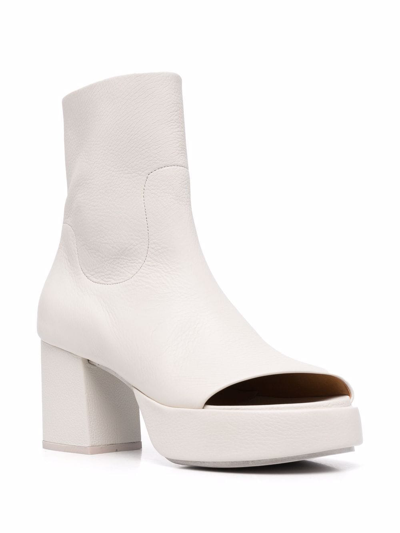 Shop Marsèll Open Toe 95mm Ankle Boots In Neutrals
