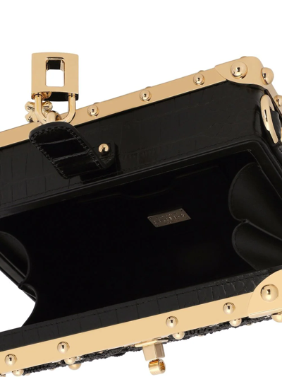 Dolce & Gabbana Dolce Box Leopard-pattern Shoulder Bag In Neutrals