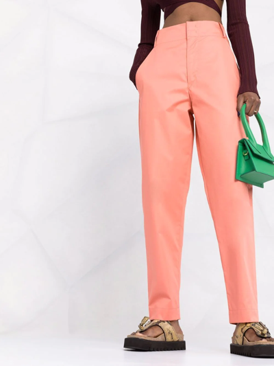 Isabel Marant Nestone Pants In Rose-pink Cotton In Orange