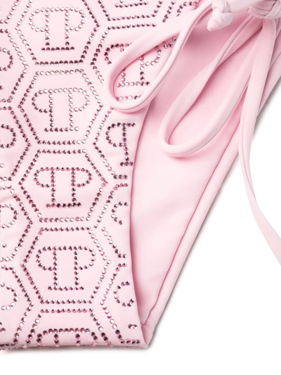 Shop Philipp Plein Monogram-print Bikini In Pink