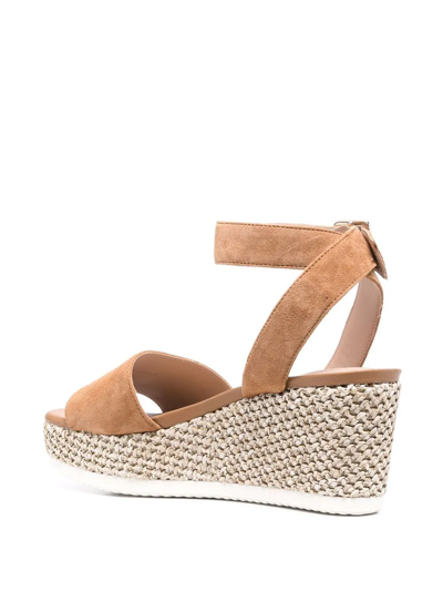 Geox Lipari Wedge Sandals In Nude