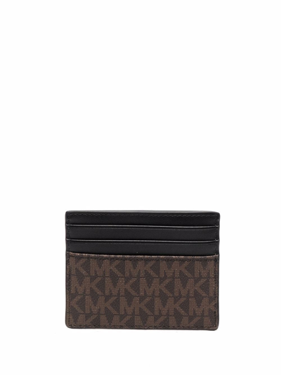 Michael Kors Tall Card Case In Braun