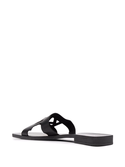 Karl Lagerfeld Cut Out-detail Open Toe Sandals In Schwarz
