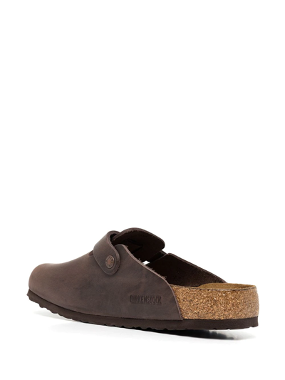 Birkenstock Buckle-fastening Slip-on Sandals In Brown