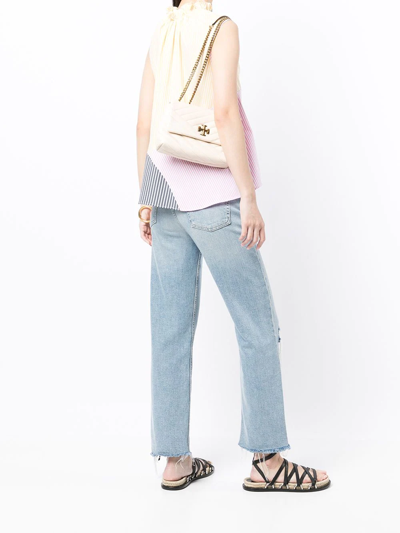 Tory Burch Kira Chevron-leather Shoulder Bag In Neutrals