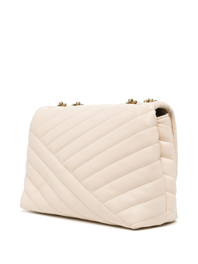 Shop Tory Burch Kira Chevron Small Convertible Shoulder Bag In Neutrals