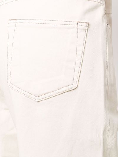 Shop Rick Owens Drkshdw Cropped Denim Jeans In Neutrals
