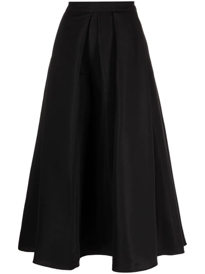 Shop Sachin & Babi Leighton Pleated A-line Skirt In Schwarz