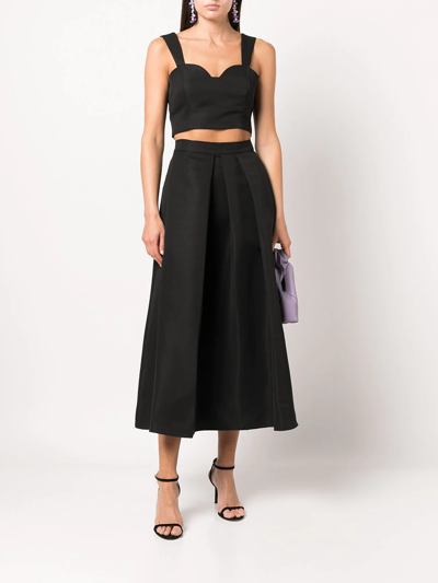 Sachin & Babi Leighton Pleated A-line Skirt In Schwarz