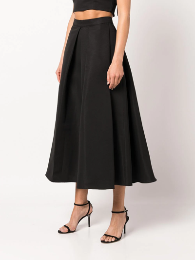 Shop Sachin & Babi Leighton Pleated A-line Skirt In Schwarz