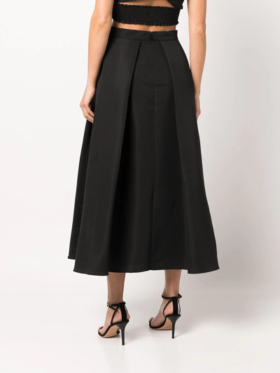 Shop Sachin & Babi Leighton Pleated A-line Skirt In Schwarz