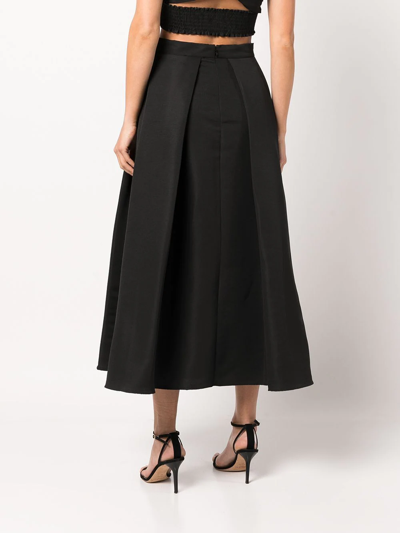 Sachin & Babi Leighton Pleated A-line Skirt In Schwarz